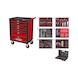 BLACK/RED workshop trolley with 7 drawers and 598 premium tools - RACINGline workshop trolley - 1