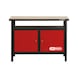 Professional workbench with 2 doors, H840xW1200xD600mm - Workbench - 1