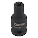 KS TOOLS 1/4 inch TX E-Power socket, short, E5 - 1/4 inch Torx E power socket - 1