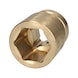 1.1/2 inch BRONZEplus socket wrench insert, hexagonal, 70 mm - 1.1/2 inch BRONZEplus socket wrench insert - 1