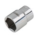 STAINLESS STEEL 1/4 inch hex socket, 6 mm - STAINLESS STEEL 1/4 inch hex socket - 1