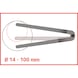 End socket wrench D: 14 - 100 mm with pin diameter 5.0 mm - End hole wrench - 3