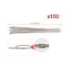 Stainless steel cable ties with ball closure, 4.6x250mm, 100 pieces - Tool (accessories, other) - 3