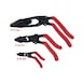 Stepless hose clamp pliers set, angled, 3-piece - Pliers set - 3