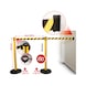 Barrier belt post, black and yellow belt - Barrier belt post - 2