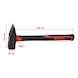 Sledgehammer with fibreglass handle, 1000 g - Sledgehammer - 3