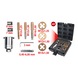 KS TOOLS 3/8 inch thread cutting set for wheel nuts and bolts, 11-piece - Thread cutting tool assortment - 3