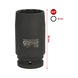 3/4 inch 12-point drive shaft power socket, thin-walled, 36 mm - 3/4 inch 12-point drive shaft power socket - 3