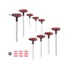 T-handle spanner set, TX with hole, 9-piece TB10-TB50 - T-handle TX angle pin wrench, bore - 3