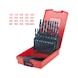 HSS-R twist drill set, plastic case, 19 pieces, 1-10 mm - HSS-R twist drill set - 2
