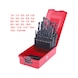 HSS-R twist drill bit set, plastic case, 25 pieces, 1-13 mm - HSS-R twist drill set - 2