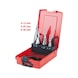 HSS Co 5-step drill bit set, plastic case, 3-piece - HSS Co 5 step drill - 2