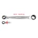 4-in-1 GEARplus reversible double ratchet ring spanner, 30x32x34x36 mm - 4 in 1 GEARplus reversible double ratchet ring spanner - 3