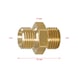 Brass double nipple, G1/4 inch AG - Plug nipple (compressed air tool accessory) - 3