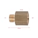 Brass reducing nipple, G1/4 inch male x G3/8 inch female - Plug nipple (compressed air tool accessory) - 3