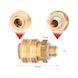 KS TOOLS Brass coupling with external thread, G1/4 inch AG - Brass coupling with external thread - 3