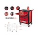 RACINGline BLACK/RED workshop trolley with 7 drawers - RACINGline workshop trolley - 2