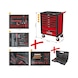 BLACK/RED workshop trolley with 7 drawers and 515 premium tools - RACINGline workshop trolley - 2