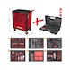 BLACK/RED workshop trolley with 7 drawers and 598 premium tools - RACINGline workshop trolley - 2