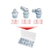 Assortment of grease nipples, M6-8-10x1.0, 110 pieces - Lubrication nipple - 2