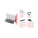 Assortment of tension pins/circlip/spring wedges/E-circlips, 295 pieces - Hand tool assortment, hand tool set (other) - 2