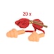 PU earplugs, with cord and mushroom head, 20 pairs - Earplugs - 2