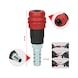 2-stage compressed air safety coupling with hose nozzle, 14.5 mm - 2-stage compressed air safety coupling - 2