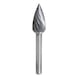 HM pointed arch milling cutter, shape G, 12 mm - HM pointed arch burr - 2