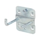 Double tool holder with vertical hook end, D: 6 mm, 50 mm - Tool holder, workpiece holder (other) - 2