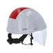 Safety helmet with face shield, red - Work safety helmet with face protection - 3