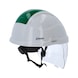 Safety helmet with face shield, green - Work safety helmet with face protection - 3