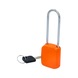 Lockout padlock, orange, metal, 76 mm - Padlocks - 2