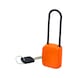Lockout padlock, orange, composite material, 76 mm - Padlocks - 2