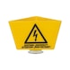 Roof display with lightning symbol and suction cup - Warning sign with lightning symbol - 3