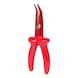 1000V flat round nose pliers, coated working head, curved, 200 mm - Flat round pliers - 3