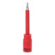 KS TOOLS 3/8 inch insulated bit socket hexagon socket, 4 mm, 122 mm long - 3/8 inch insulated bit socket hexagon socket - 3