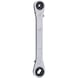4-in-1 refrigeration and air conditioning ratchet wrench, reversible - 4 in 1 GEARplus reversible double ratchet ring spanner - 3