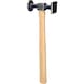 Standard bodywork hammer, large round/square, 325 mm - Hammer, dent removal tool (parts) - 2
