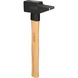 Hammer, hickory handle, French shape, 1000 g - Sledgehammer - 3