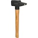 Blacksmith's hammer, hickory handle, French shape, 1500 g - Sledgehammer - 3