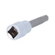 3/8 inch bit socket for hexagon socket on brake caliper, 7 mm, 72 mm long - Additional bit socket - 2