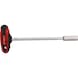 T-handle socket screwdriver, long, 13 mm on hanger - T-handle socket screwdriver - 3