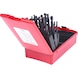 HSS-R twist drill bit set, plastic case, 25 pieces, 1-13 mm - HSS-R twist drill set - 3