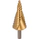 HSS-TiN step drill, D: 6-37 mm, 12 steps - HSS-TiN step drill - 3