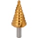 HSS-TiN step drill, D: 6-32 mm, 9 steps - HSS-TiN step drill - 3
