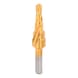 KS TOOLS HSS-TiN step drill, D: 4.8-10.7 mm, 5 steps - HSS-TiN step drill - 3