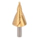 KS TOOLS HSS-TiN step drill bit, extra short, D: 4-30 mm, 14 steps - HSS-TiN step drill extra short - 3