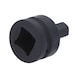 1 inch power bit socket hexagon socket, short, 19 mm - 1 inch power bit socket hexagon socket - 3