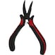 Precision flat-nose pliers, bent, 130 mm on hanger - Flat round pliers - 3