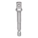 1/4 inch square adapter, for 3/8 inch socket - 1/4 inch bit adapter - 3